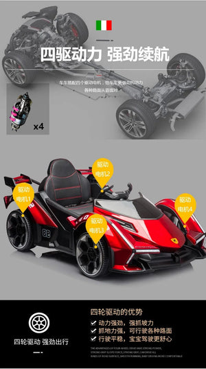 Planet Gates 1-5-Year-Old Rechargable Children's Electric Toy Four-Wheel Remote Control Ride On Car For Boys And Girls