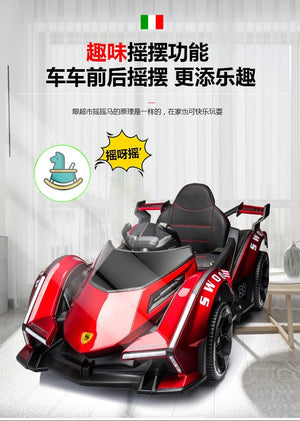 Planet Gates 1-5-Year-Old Rechargable Children's Electric Toy Four-Wheel Remote Control Ride On Car For Boys And Girls