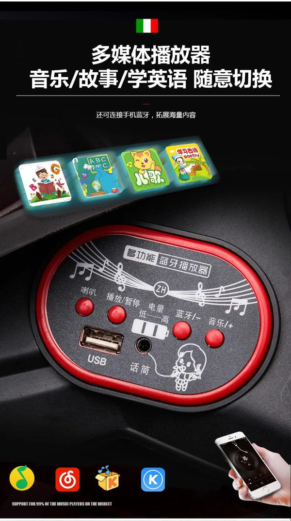 Planet Gates 1-5-Year-Old Rechargable Children's Electric Toy Four-Wheel Remote Control Ride On Car For Boys And Girls