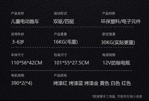 Planet Gates 1-5-Year-Old Rechargable Children's Electric Toy Four-Wheel Remote Control Ride On Car For Boys And Girls