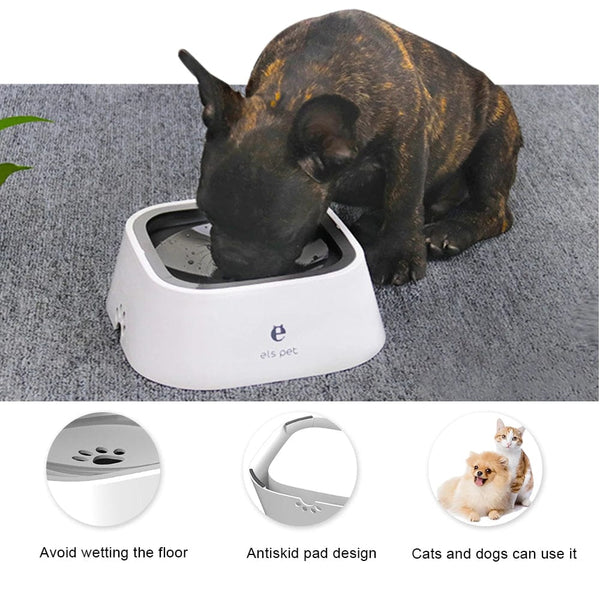 Planet Gates 1.5L Dog ABS Plastic Drinking Water Floating Bowl Non-Wetting Mouth Cat Bowl Without Spill Drinking Water Dispenser Dog Bowl