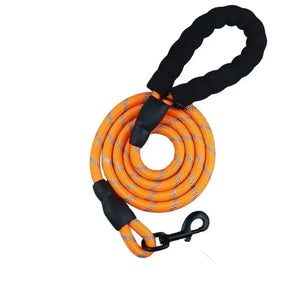 Planet Gates 1.5M/2M/3M Large Dog Rope Round 1.2CM Nylon Pet Leash Strengthen Reflective Rope Walking Dog Traction Collar Harness Dog Lead