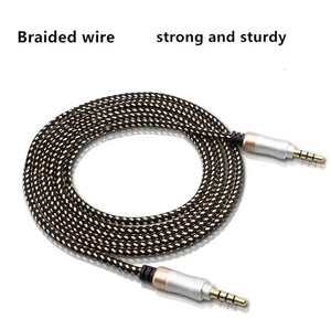Planet Gates 1.5M Jack 3 5 Audio Cable 3.5mm 4 Pole Male Speaker Wire With Braided for Samsung Headphone Xiaomi Car HiFi Consumer Electronics