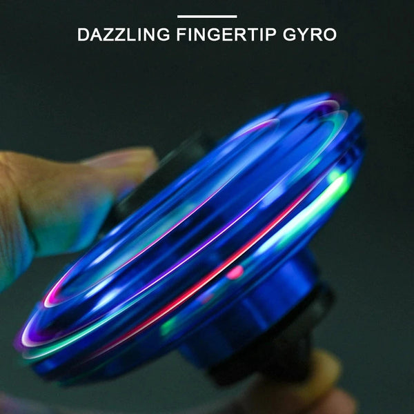 Planet Gates 1-5PCS Fingertip Flying Gyro 360° Rotating Helicopter Spinner Toy 100mAh with LED Lights for Adult Kids Decompression Toy