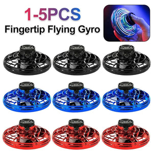 Planet Gates 1-5PCS Fingertip Flying Gyro 360° Rotating Helicopter Spinner Toy 100mAh with LED Lights for Adult Kids Decompression Toy