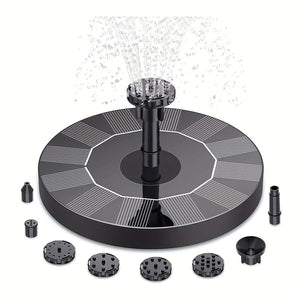 Planet Gates 1.5W 1pc Solar Fountain Water Pump With 6 Nozzles Solar Floating Fountain Pump For Bird Bath, Pond, Garden, Backyard Decoration, Outdoor Aquarium