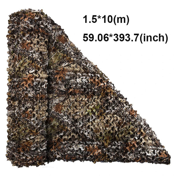 Planet Gates 1.5x10 Camo Netting Bulk Roll Mesh Cover Blind Net Camo Outdoor Sun Shade Camping Shooting Hunting Fence Camouflage Net Awning Jungle