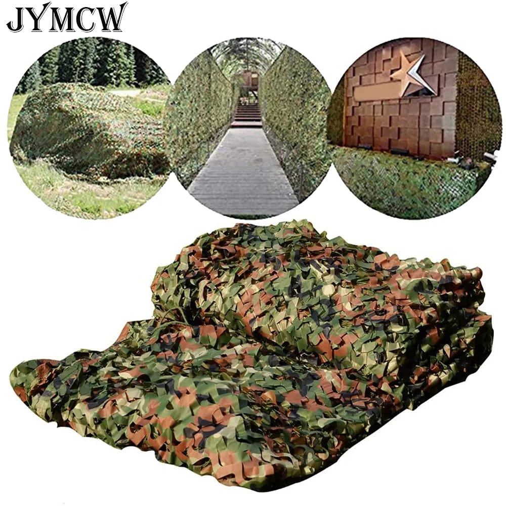 Planet Gates 1.5x3m /2x10m Hunting Military Camouflage Nets Woodland Army training Camo netting Car Covers Tent Shade Camping Sun Shelter