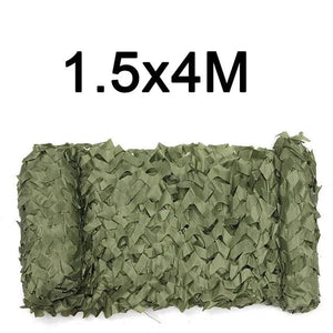 Planet Gates 1.5x4m Pure green Camouflage Net 1.5M*2 3 4 5 6 7 8 9 10M Wide Camouflage Camo Netting Bulk Roll Decoration Sun Shade Party Camping Desert Jungle