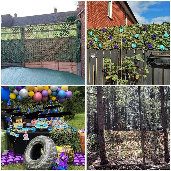 Planet Gates 1.5x4m Pure green Camouflage Net 1.5M*2 3 4 5 6 7 8 9 10M Wide Camouflage Camo Netting Bulk Roll Decoration Sun Shade Party Camping Desert Jungle