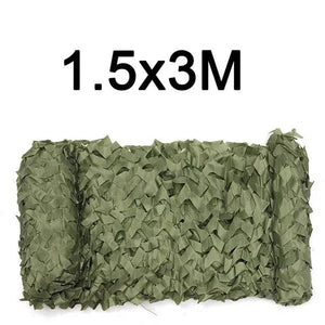 Planet Gates 1.5x4m Pure green Camouflage Net 1.5M*2 3 4 5 6 7 8 9 10M Wide Camouflage Camo Netting Bulk Roll Decoration Sun Shade Party Camping Desert Jungle