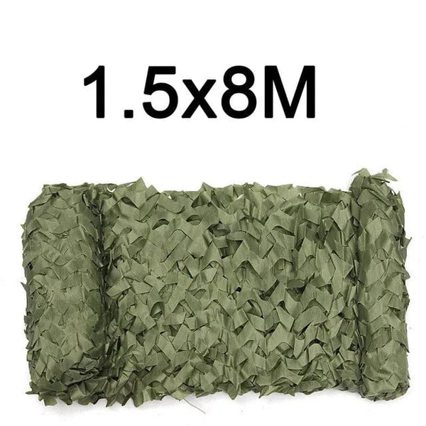 Planet Gates 1.5x4m Pure green Camouflage Net 1.5M*2 3 4 5 6 7 8 9 10M Wide Camouflage Camo Netting Bulk Roll Decoration Sun Shade Party Camping Desert Jungle