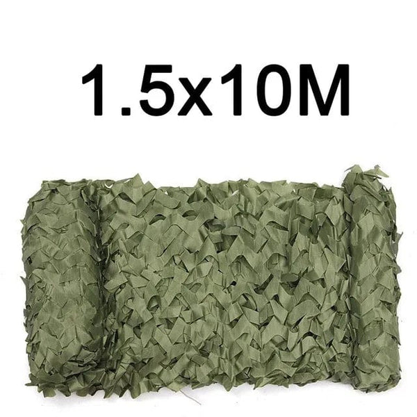 Planet Gates 1.5x4m Pure green Camouflage Net 1.5M*2 3 4 5 6 7 8 9 10M Wide Camouflage Camo Netting Bulk Roll Decoration Sun Shade Party Camping Desert Jungle
