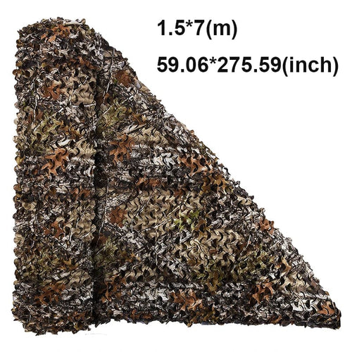 Planet Gates 1.5x7 Camo Netting Bulk Roll Mesh Cover Blind Net Camo Outdoor Sun Shade Camping Shooting Hunting Fence Camouflage Net Awning Jungle