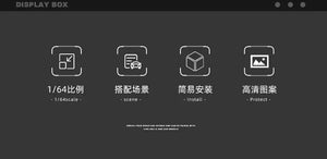 Planet Gates 1/64 Simulated Parking Lot Model Miniature Scene Parking Lot PVC Assembly with Light Parking Space Model Display Frame