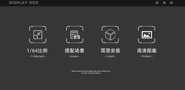 Planet Gates 1/64 Simulated Parking Lot Model Miniature Scene Parking Lot PVC Assembly with Light Parking Space Model Display Frame