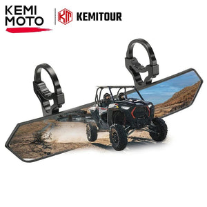 Planet Gates 1.65-2" UTV Wide Rear View Racing Mirror Compatible with Polaris RZR Ranger 800 1000 XP 900 for CFMoto for Can Am Maverick X3