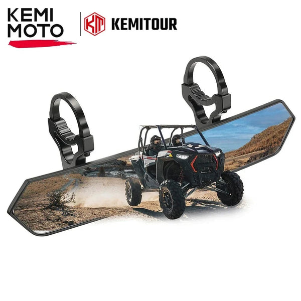 Planet Gates 1.65-2" UTV Wide Rear View Racing Mirror Compatible with Polaris RZR Ranger 800 1000 XP 900 for CFMoto for Can Am Maverick X3
