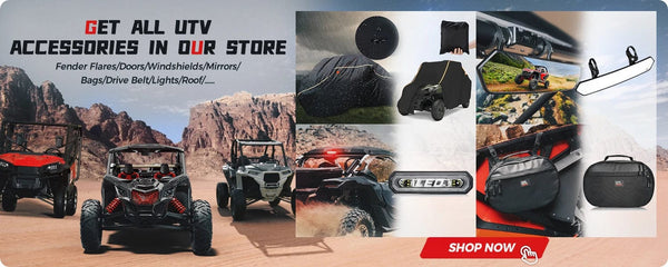 Planet Gates 1.65-2" UTV Wide Rear View Racing Mirror Compatible with Polaris RZR Ranger 800 1000 XP 900 for CFMoto for Can Am Maverick X3