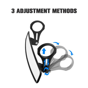 Planet Gates 1.65-2" UTV Wide Rear View Racing Mirror Compatible with Polaris RZR Ranger 800 1000 XP 900 for CFMoto for Can Am Maverick X3