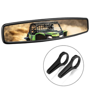 Planet Gates 1.65-2" UTV Wide Rear View Racing Mirror Compatible with Polaris RZR Ranger 800 1000 XP 900 for CFMoto for Can Am Maverick X3