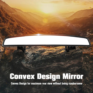 Planet Gates 1.65-2" UTV Wide Rear View Racing Mirror Compatible with Polaris RZR Ranger 800 1000 XP 900 for CFMoto for Can Am Maverick X3