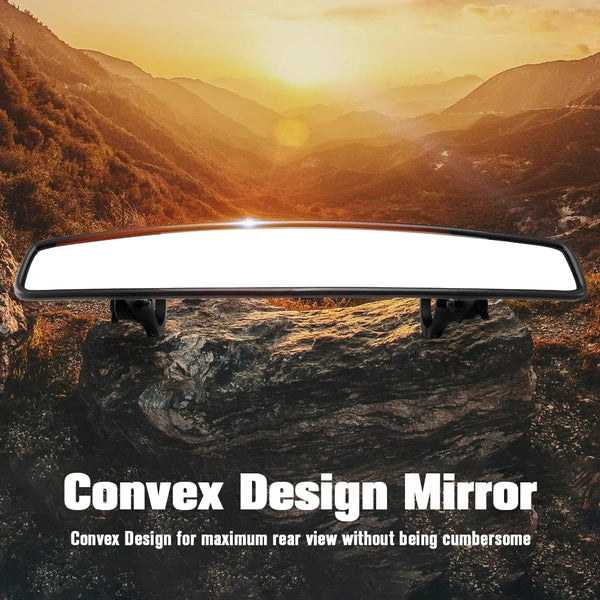 Planet Gates 1.65-2" UTV Wide Rear View Racing Mirror Compatible with Polaris RZR Ranger 800 1000 XP 900 for CFMoto for Can Am Maverick X3