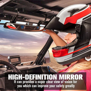Planet Gates 1.65-2" UTV Wide Rear View Racing Mirror Compatible with Polaris RZR Ranger 800 1000 XP 900 for CFMoto for Can Am Maverick X3