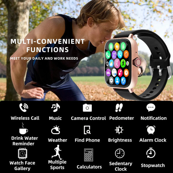 Planet Gates 1.83'' Waterproof Smart Watch with Message Answer Call Sleep Monitoring Sports Pedometer Information Alerts For iPhone Android
