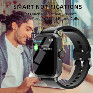 Planet Gates 1.83'' Waterproof Smart Watch with Message Answer Call Sleep Monitoring Sports Pedometer Information Alerts For iPhone Android