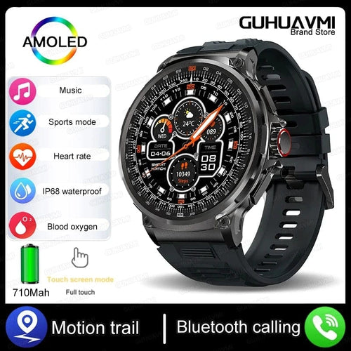 Planet Gates 1.85 AMOLED Ultra / Black For Huawei Xiaomi GPS Track Smart Watch Men 1.85-Inch Ultra HD AMOLED Full Touch Screen 710 Mah Battery BT Call SmartWatch 2024
