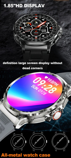 Planet Gates 1.85 AMOLED Ultra / Black For Huawei Xiaomi GPS Track Smart Watch Men 1.85-Inch Ultra HD AMOLED Full Touch Screen 710 Mah Battery BT Call SmartWatch 2024