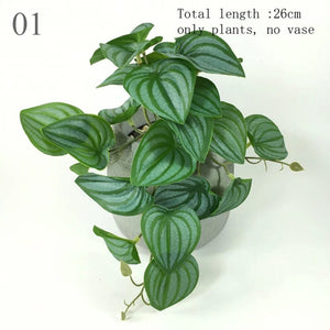 Planet Gates 1 Artificial Terrarium Plant for Reptile Amphibian for Tank Pet Habitat Decorations Lifelike Tropical Leaves Plastic Leaf Rattan