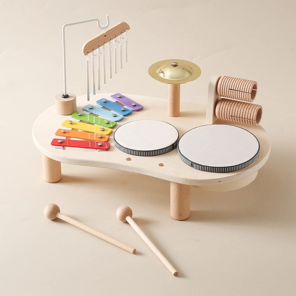 Planet Gates 1 Baby Aeolian Bells Rattle Montessori Educational Toys Children Musical Toys Kids Drum kit Music Table Wooden Musical Instruments