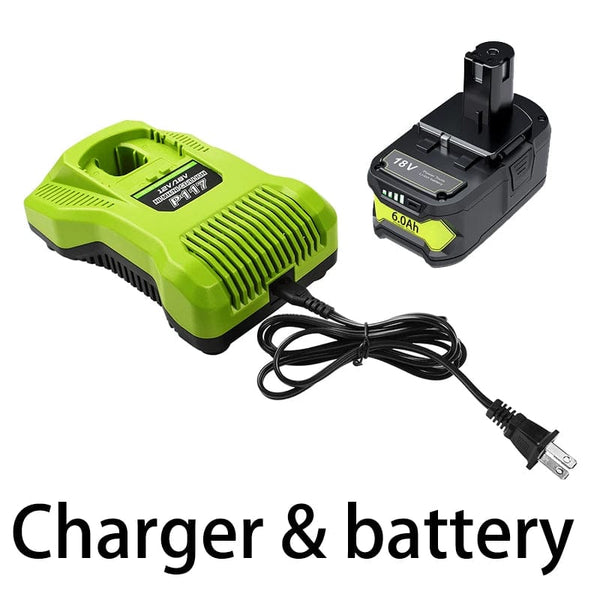Planet Gates 1 battery 1 charger / United Arab Emirates 6Ah For RYOBI P108 18V One+ Plus Battery 18 Volt Lithium-Ion Power Tools P104 P107 RB18L50 RB18L20 P108