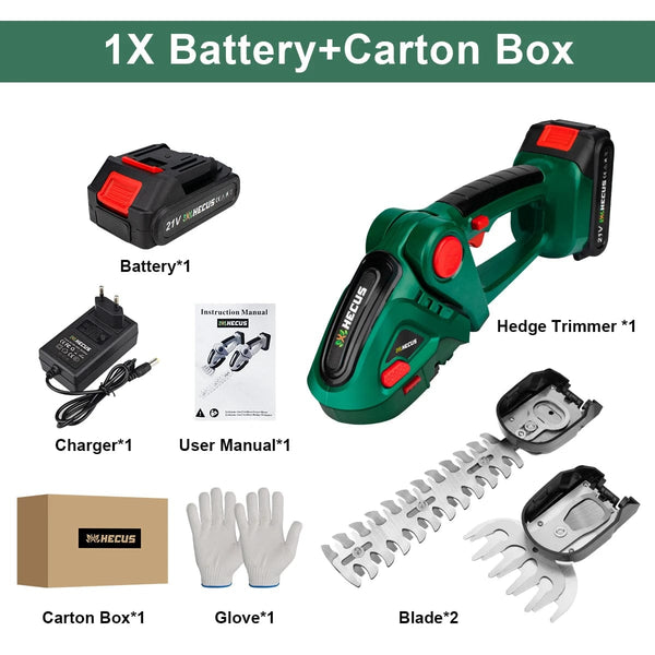 Planet Gates 1 Battery / CHINA 2 IN 1 Cordless Electric Hedge Trimmer Lawn Mower Household Shrub Weeding Pruning Mower Garden Tools for Makita 18V Battery