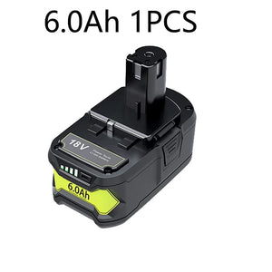 Planet Gates 1 battery / CHINA 6Ah For RYOBI P108 18V One+ Plus Battery 18 Volt Lithium-Ion Power Tools P104 P107 RB18L50 RB18L20 P108