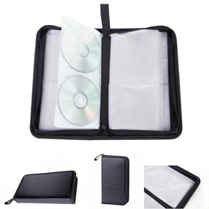 Planet Gates 1 Black CD Bag 80-Sheets Car CD Case Disc Dvd Storage Bag High-capacity Sleeves CD Holder Case Carry Box Handbag With Zipper Album Organizer