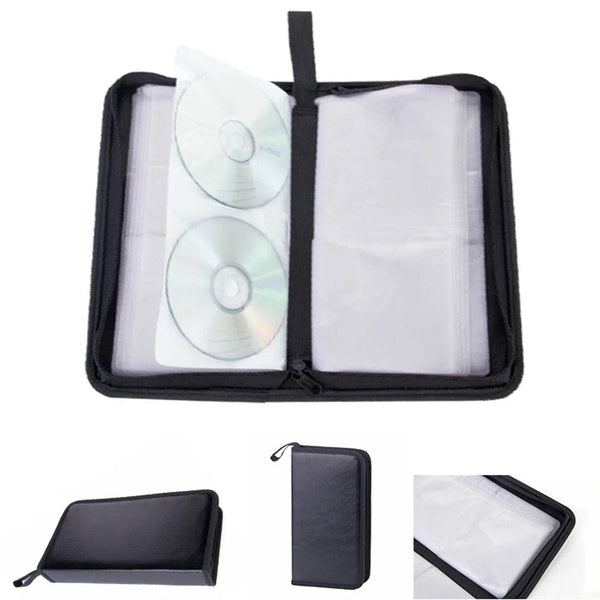 Planet Gates 1 Black CD Bag 80-Sheets Car CD Case Disc Dvd Storage Bag High-capacity Sleeves CD Holder Case Carry Box Handbag With Zipper Album Organizer