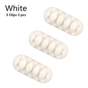 Planet Gates 1 Clips 1 pcs 1 Silicone USB Cable Organizer Cable Winder Desktop Tidy Management Clips Cable Holder for Mouse Headphone Wire Organizer