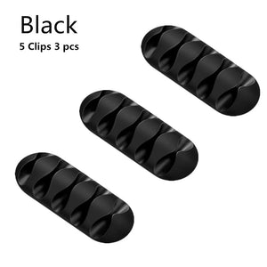 Planet Gates 1 Clips 1 pcs 1 Silicone USB Cable Organizer Cable Winder Desktop Tidy Management Clips Cable Holder for Mouse Headphone Wire Organizer
