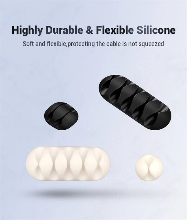 Planet Gates 1 Clips 1 pcs 1 Silicone USB Cable Organizer Cable Winder Desktop Tidy Management Clips Cable Holder for Mouse Headphone Wire Organizer