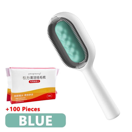 Planet Gates 1 Comb 100 Towels / For Long Hair Pet 3-in-1 Cat Brush Long Hair Remover Brush for Dog Cat Silicone Pet Grooming Comb with Wipe and Water Tank Pet Product Accessories