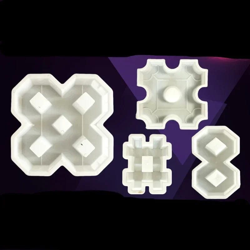 Planet Gates 1 DIY Square Garden Path Concrete Grass Planting Brick Mold PVC Paving Propylene Pavement Walkway Garden Buildings Accessories