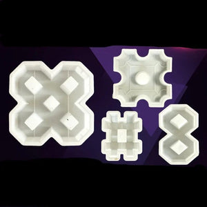 Planet Gates 1 DIY Square Garden Path Concrete Grass Planting Brick Mold PVC Paving Propylene Pavement Walkway Garden Buildings Accessories