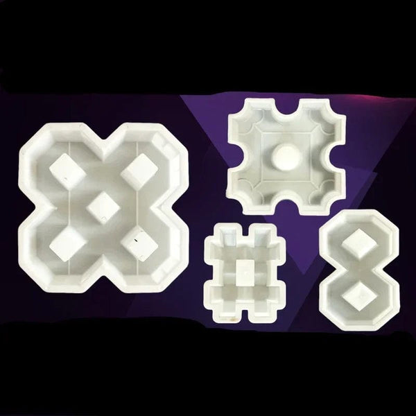 Planet Gates 1 DIY Square Garden Path Concrete Grass Planting Brick Mold PVC Paving Propylene Pavement Walkway Garden Buildings Accessories