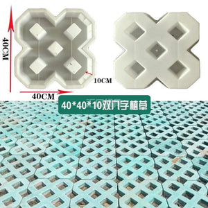 Planet Gates 1 DIY Square Garden Path Concrete Grass Planting Brick Mold PVC Paving Propylene Pavement Walkway Garden Buildings Accessories