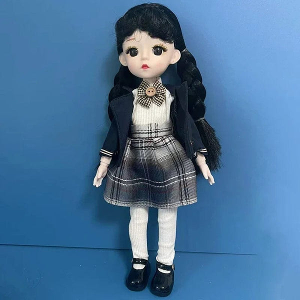 Planet Gates 1 Fashion 1/6 Bjd Doll Black Braid 30cm Doll Multiple Joint Mobility Girls Kids Doll Toy Gift