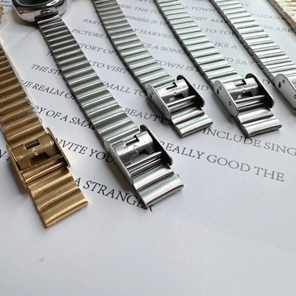 Planet Gates 1 Fashion Luxury Women Quartz Watch Stainless Steel Oval Small Dial Bamboo Strap Girl Student Wristwatch Dropshipping Relogio