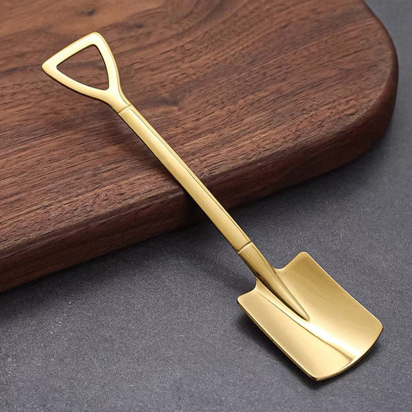 Planet Gates 1 Golden Flat Spatula 1/4pcs Stainless Steel Spoon, Spade Spoon, Dessert Spoon, Fruit Spoon, Iced Tea Spoon, Coffee Mixing Spoon, Jam Spoon, Ice Cream Spoon, Salad Spoon, Dressing Spoon, Specialty Spoon, Kitchen Utensils, Hotel Utensils